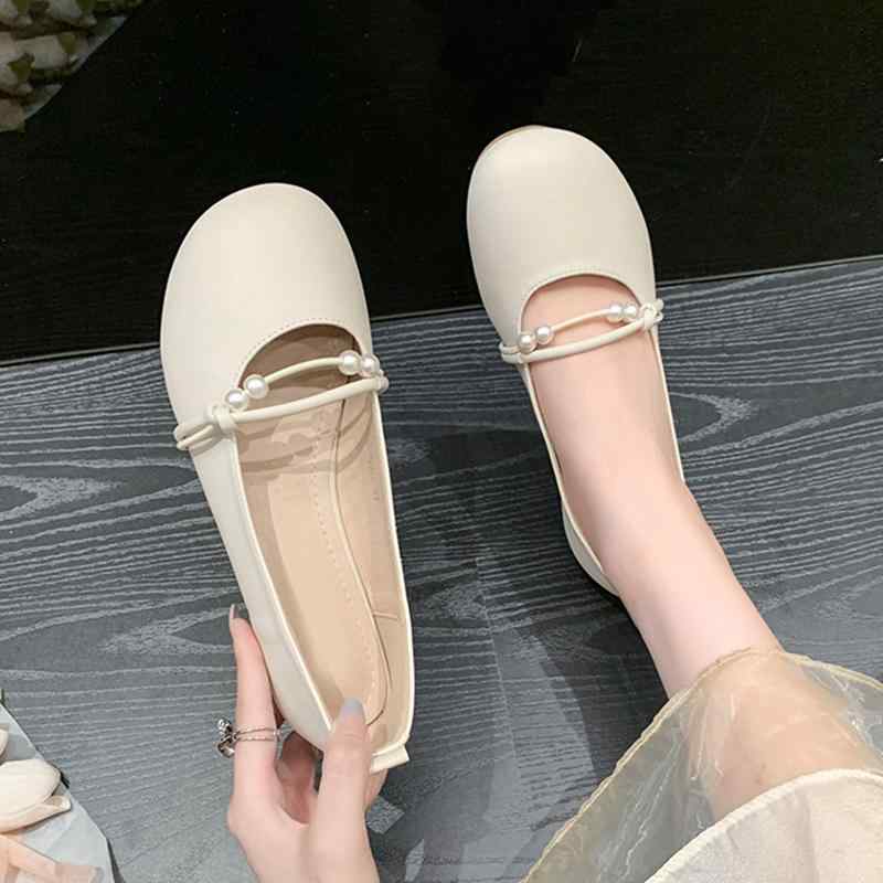 スカート レディース 夏 メリージェーン シューズ 韓国 浅い口 フラット フェアリー シングル シューズ ソフト ソール エンドウ フラット