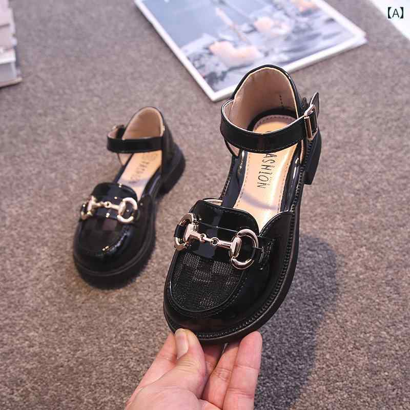 夏 サンダル キッズ 女の子 子供 靴 小さい メッシュ 包頭 プリンセス シューズ 大きい