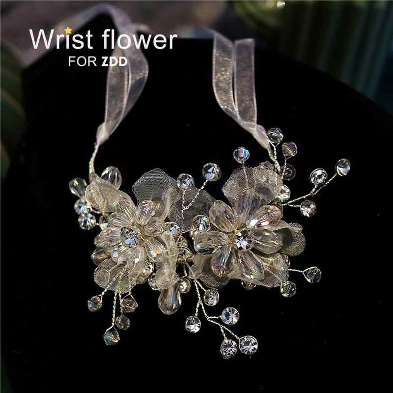 リストブーケ リストコサージュ 結婚式 レディース ファッション アクセサリー オールシーズン ハンド フラワー 爽やか ウェディング 装飾 ブレスレット