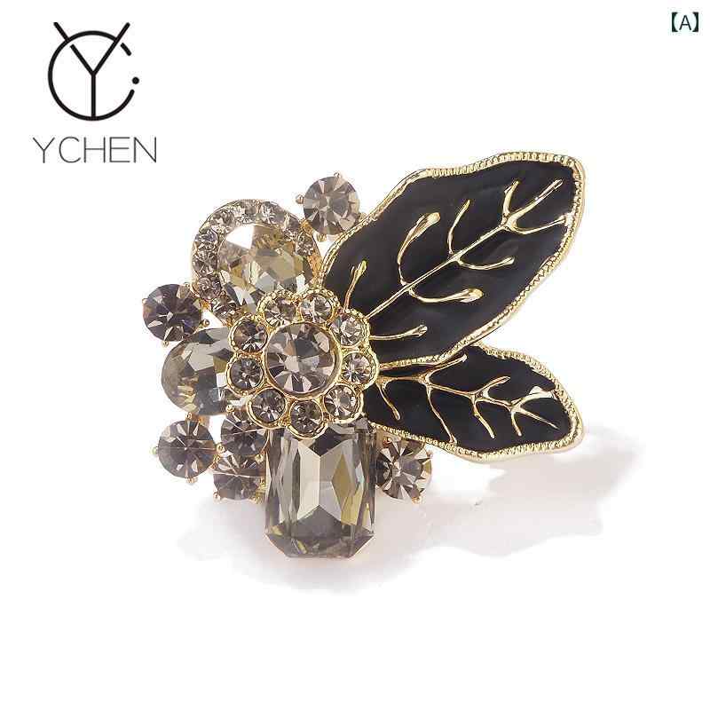 ブローチ レディース おしゃれ 入学式 セレモニー レトロ 宮殿 スーツ ピン アクセサリー 花 ハイエンド クリスタル 花瓶