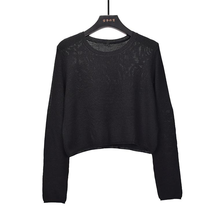 レディース 長袖 ブラウス 春 セーター スリム プルオーバー 薄手 ひんやり 涼しい 快適 ニット トップス 肩しニット かわいい おしゃれ シンプル 無地