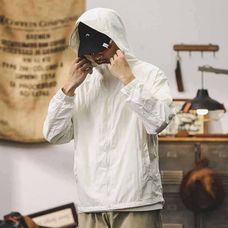 メンズ ウィンドブレーカー メンズ 夏 薄手 軽量 アウトドア UPF50 日焼け防止服 サンテクト ジャケッ..