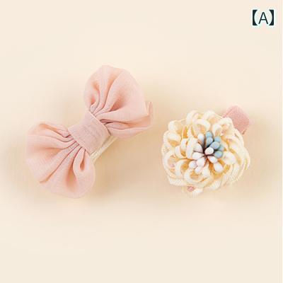 ヘアピン リボン ベビー かわいい 髪飾り 韓国 プリンセス クリップ 赤ちゃん ヘア アクセサリー 頭飾り 女の子