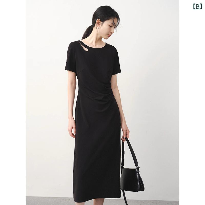 レディース ワンピース シンプルワンピース スリムワンピース 夏 半袖 通勤 ビジネス シンプル エレガント
