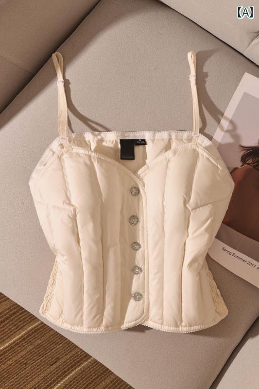 レディース 秋冬 ミ二丈ダウンベスト アウター インナー 暖かい 防寒 快適 かわいい おしゃれ 韓国 イベント フェス 日常着 旅行 女子会 通学 通勤 レジャー アウトドア デート アップ