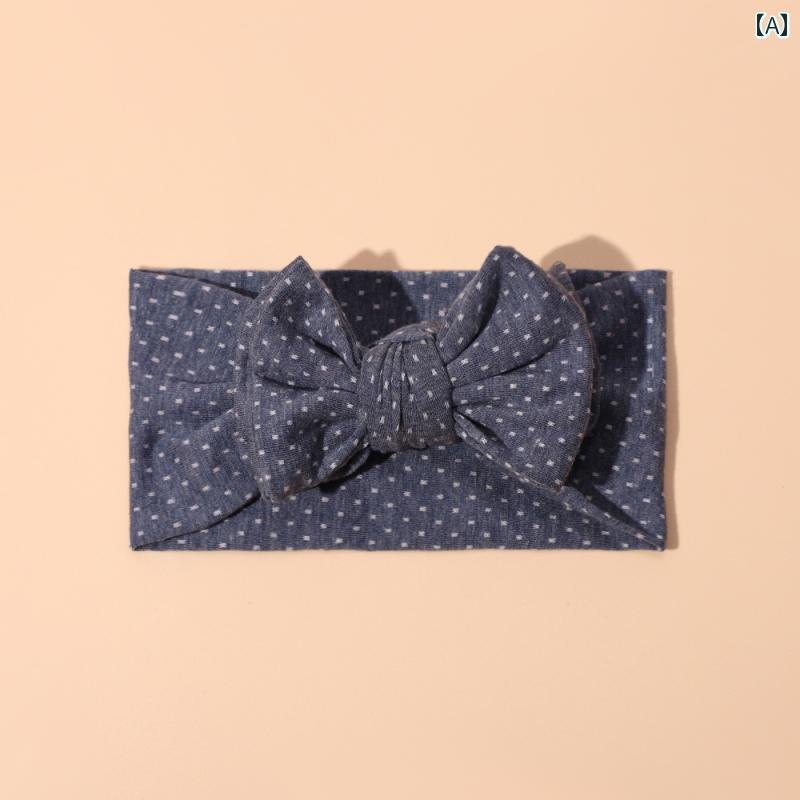ベビー ヘアバンド リボン ヘッドバンド かわいい フォト撮影 おかけ ドット 柔らかい アクセサリー お..