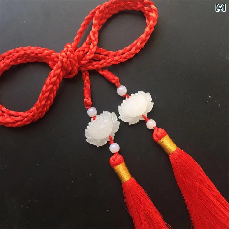 アクセサリー ペンダント タッセル チャーム ベルト 中華風 漢服 エキゾチック エレガント ユニセック..