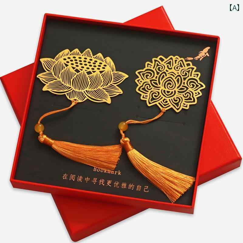 ブックマーク 中国 し 本 レトロ かわいい おしゃれ インテリジェント 芸術 学生 魅力 実 ギフト 真鍮