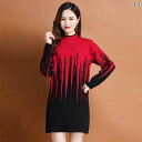 レディース ワンピース きれいめ 上品 婦人服 マザーズ 秋 ミドル丈 ニット ウール ドレス ハーフ タートルネック 秋冬 コート セーター スカート 女性