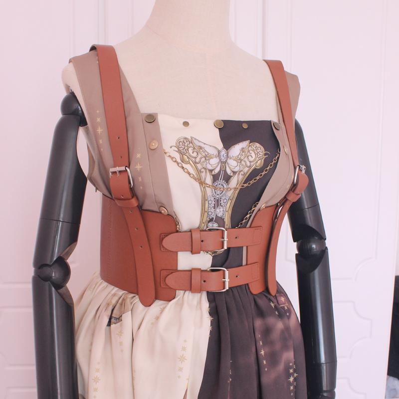 ロリータ ファッション ハード ガールロリータ スチームパンク ゴス ガードル ストレッチ アウター ス..