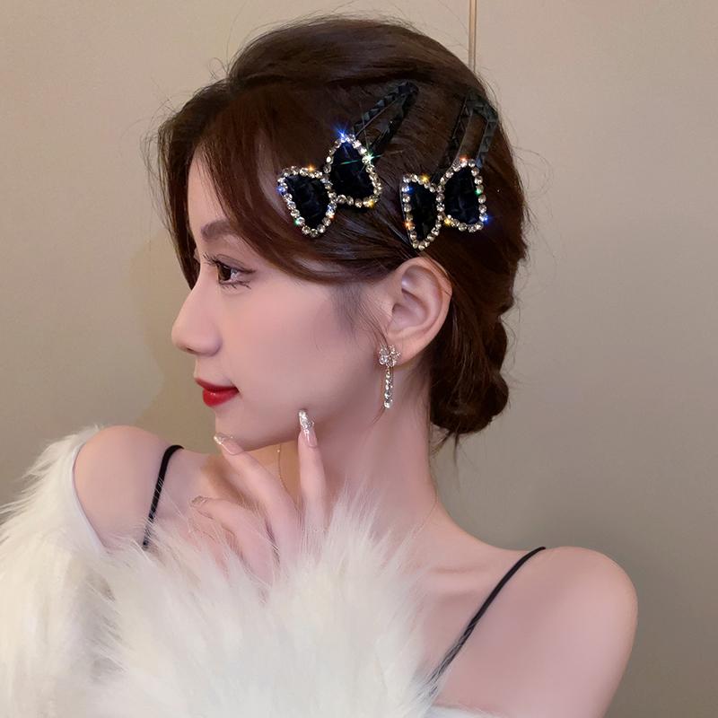 レディース ヘアアクセサリー レトロ リボン サイド クリップ ヘッド バンド リボン かわいい 女の子