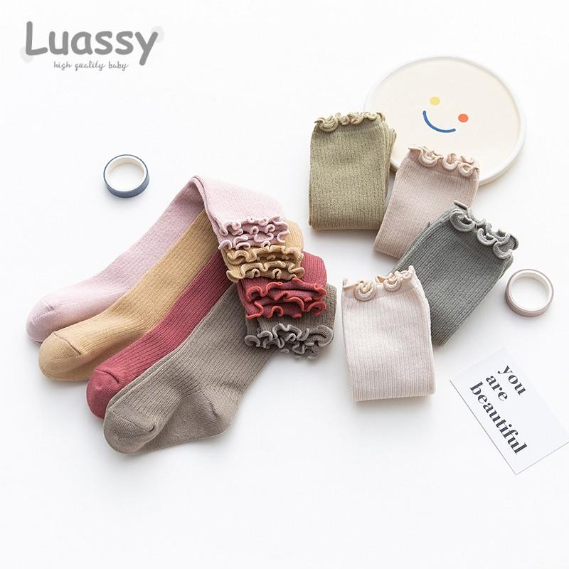 ベビー フロア ソックス ベビー ストッキング 春秋 綿 ミドル丈 ソックス 男の子 女の子 子供 膝上 レ..