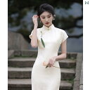 レディース 夏 チャイナ ドレス おしゃれ ワンピース コスプレ 撮影 衣装 普段使い 日常着 生活 上品 洗練 シャンパン カラー 婚約