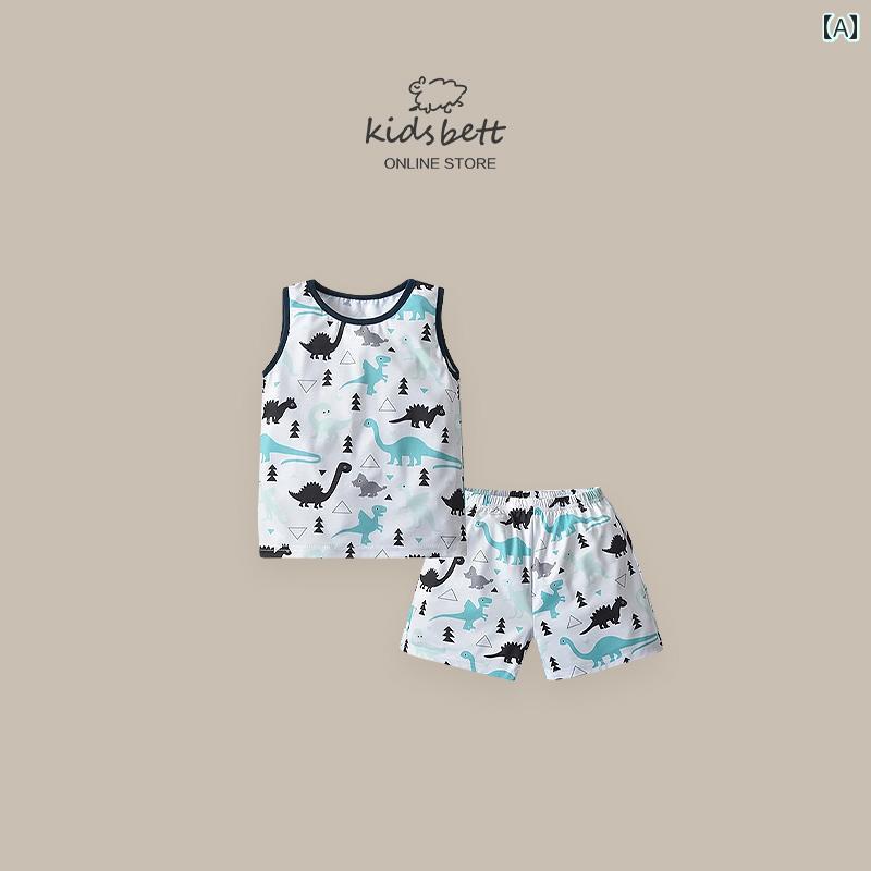 子供服 かわいい セットアップ ベビー 幼児 キッズ サマーウェア 夏 ベスト セット 男の子 夏 薄手 ベスト ショーツ 2点 セット