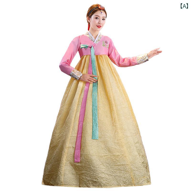 チマチョゴリ かわいい 韓国 衣装 民族衣装 伝統 エスニック パフォーマンス レディース 正装 盛装 パフォーマンス