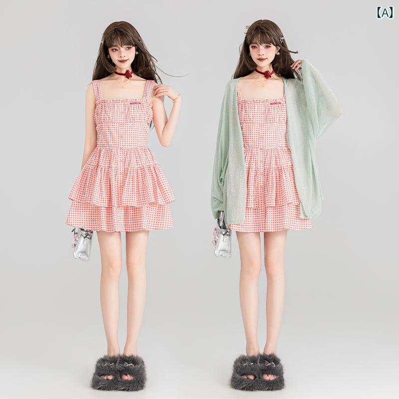 ガーリー ワンピース 半袖 ギンガムチェック ロマンティック エレガント 魅惑 デート おしゃれ レディース