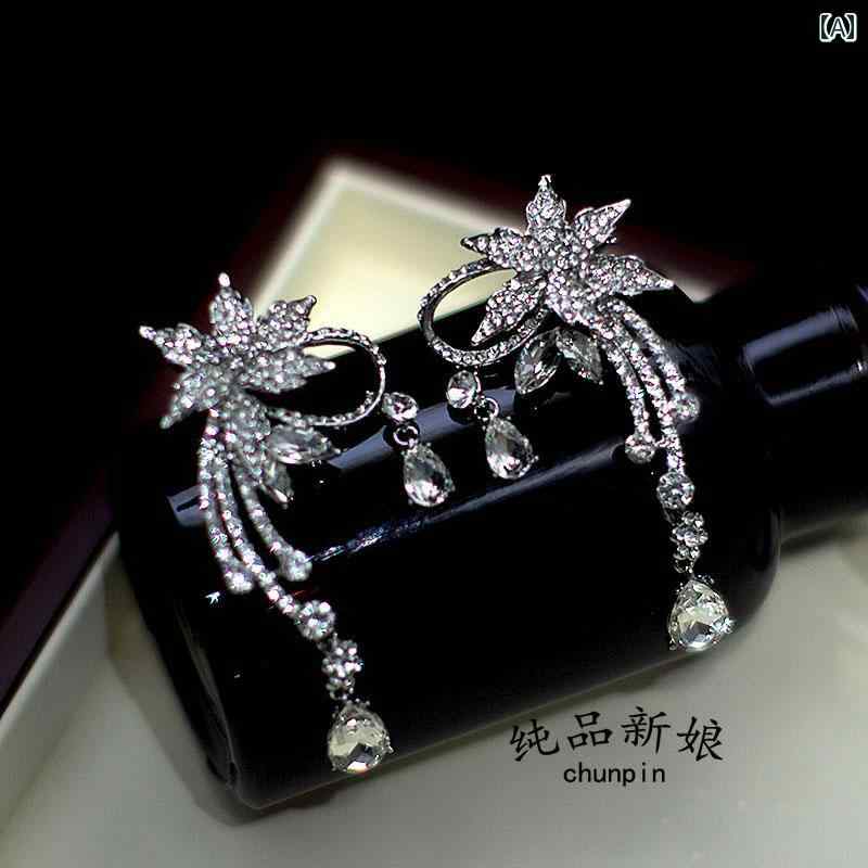 アクセサリー レディース ジュエリー イヤーフック イヤー クリップ ブライダル ドレス イブニングドレ..