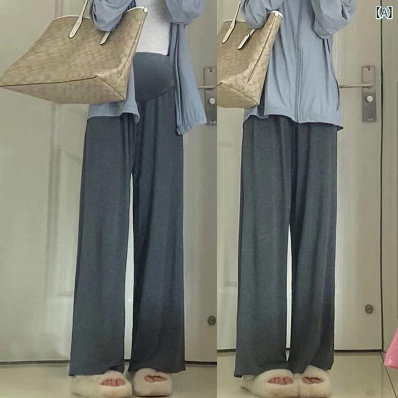 マタニティパンツ カジュアルパンツ ストレートパンツ 薄手 カジュアル ゆったり 快適 夏 レディース ..