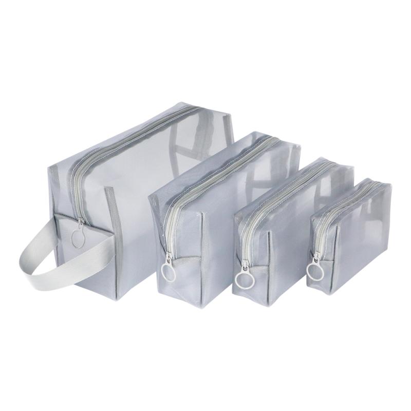 ポーチ バッグ 小物入れ 収納 化粧品 レディース ポータブル 通気性 トイレタリー トラベル ストレージ メッシュ シンプル おしゃれ 旅行