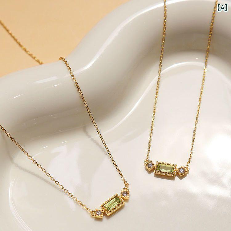 ネックレス レディース アクセサリー オールシーズン オリーブ メッキ ペンダント おしゃれ かわいい 首飾り 韓国 指輪 リング