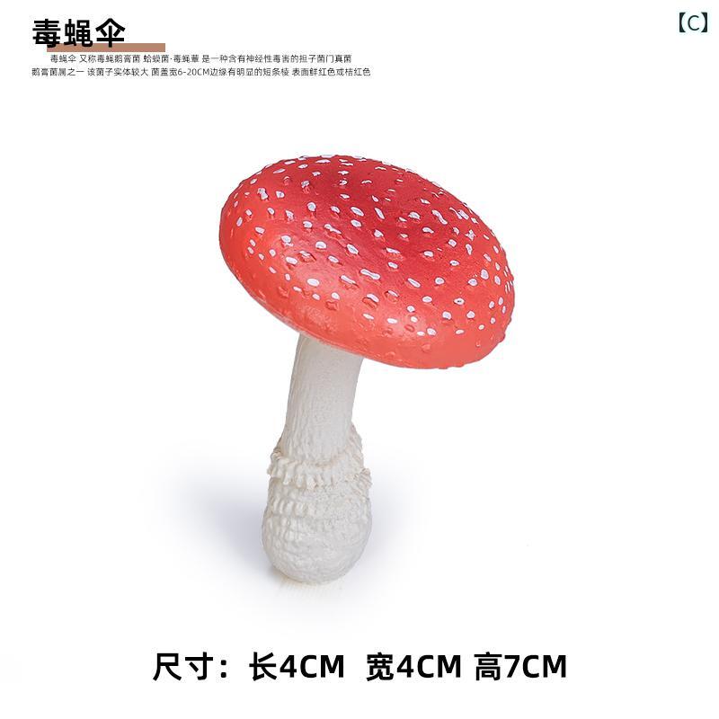 セキュアデポのフィギュア 野生 キノコ 椎茸 おもちゃ 野菜 マツタケ タケノコ シーン 造園 装飾品 ギフト チック コレクション ユニセックス｜アングル3