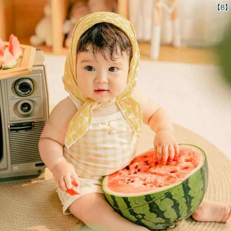 赤ちゃん ベビー フォト ファッション 服 写真撮影 小道具 レトロ スタジオ 衣装 ...