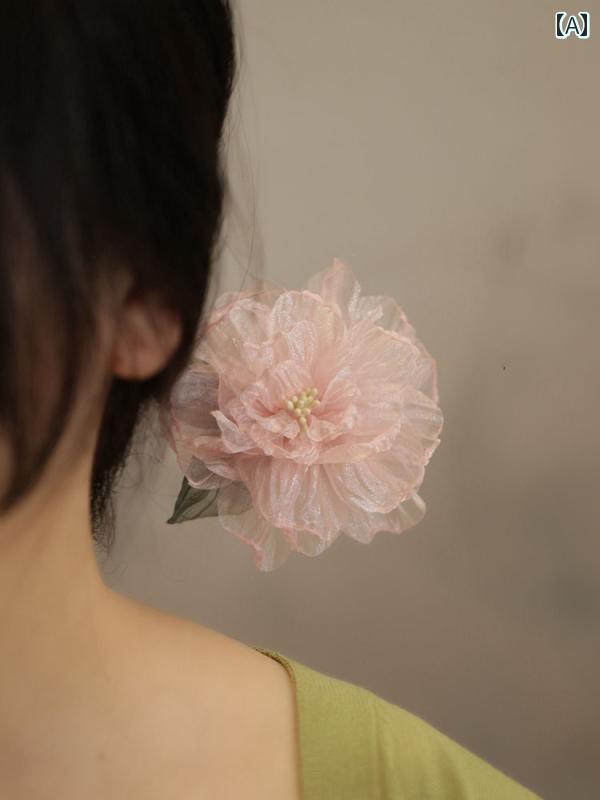 ヘアヘアアクセサリー かんざし ヘアピン 木 頭 花 髪飾り 髪留め 大人式 母の日 ...