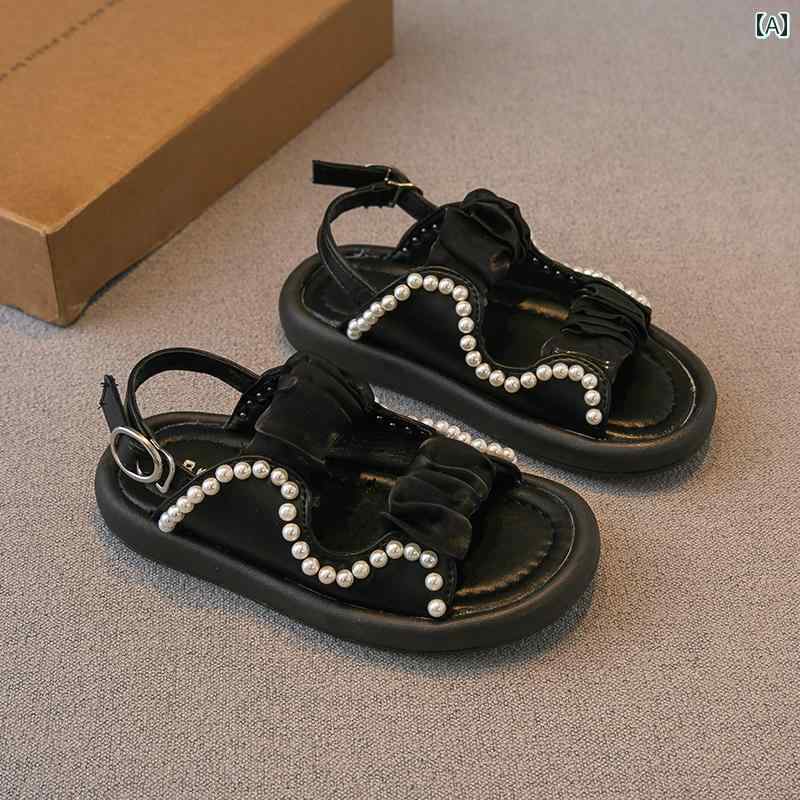 夏 ガールズ サンダル 子供 靴 プリンセス シューズ ソフト ソール ベビー ビーチ 中型 大型 メッシュ