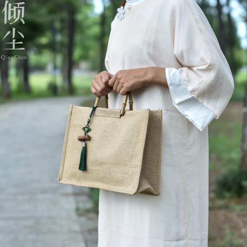 バッグ ショルダーバッグ カジュアル 便利 ハンドバック 買い物 麻布 小物 雑貨 レトロ 収納 鞄 大容量..