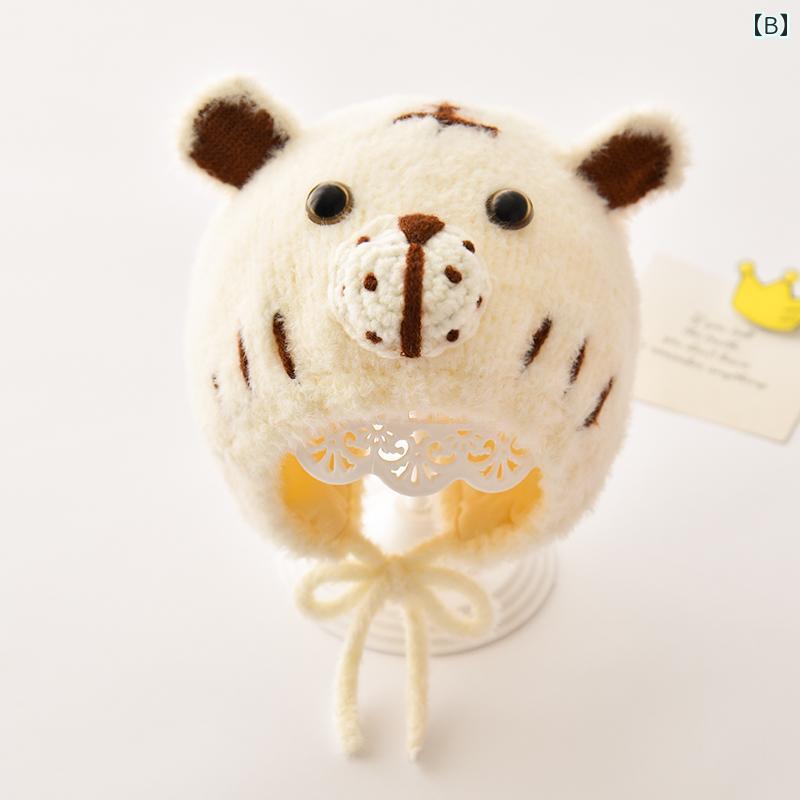 ベビー 帽子 秋冬 かわいい 耳保護 ぬいぐるみ 耳あて キャップ ニット 赤ちゃん ...