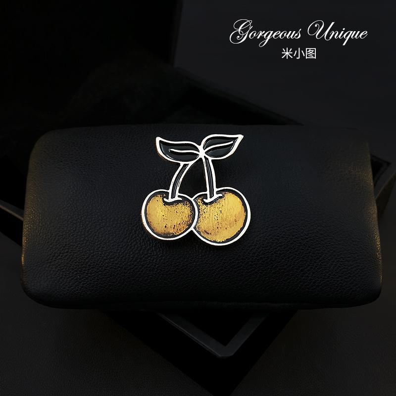 ブローチ レディース 精巧 ヴィンテージ風 チェリー レディース スーツ アクセサリー 宮殿 セーター ファッション 装飾品