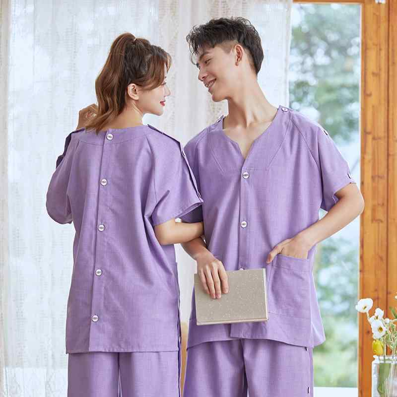 温泉着 マッサージ スーツ リラクゼーションウェア インナー ズボン ナイト ルーム パジャマ パンツ トップス セット 衣料品 メンズ レディース兼 ユニセックス