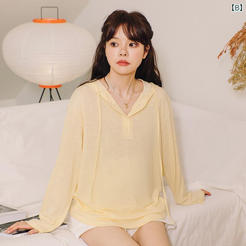 セキュアデポのトップス シャツ マタニティウェア 春 マタニティ 夏 長袖 Tシャツ 薄手 ゆったり ニット インナー 春夏 摩耗｜アングル2