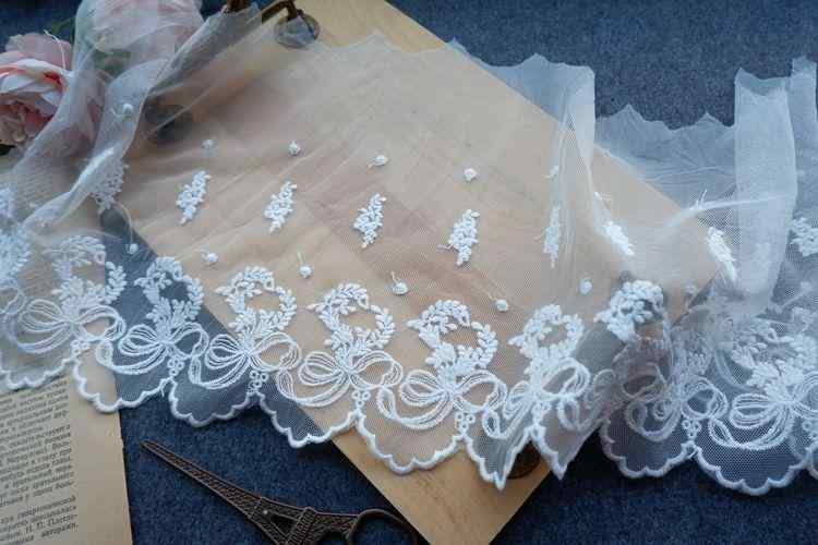 生地 布 レース メッシュ 刺繍 手芸 クラフト 裁縫材料 服 DIY ドレス 衣装制作 洋裁 素材 クロス