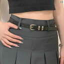 レディース ベルト 韓国 細い シンプル シルバー バックル JK スカート 装飾的 ジーンズ