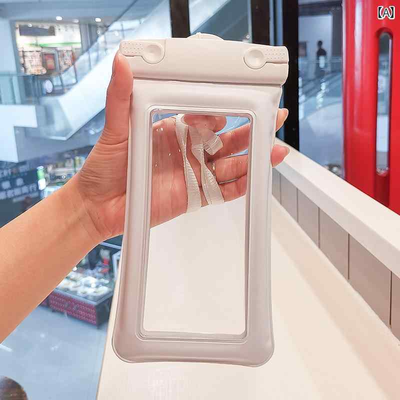 スマホ バッグ ケース 無地 シンプル フローティング タッチスクリーン エアバッグ 落下防止 見栄え 携..