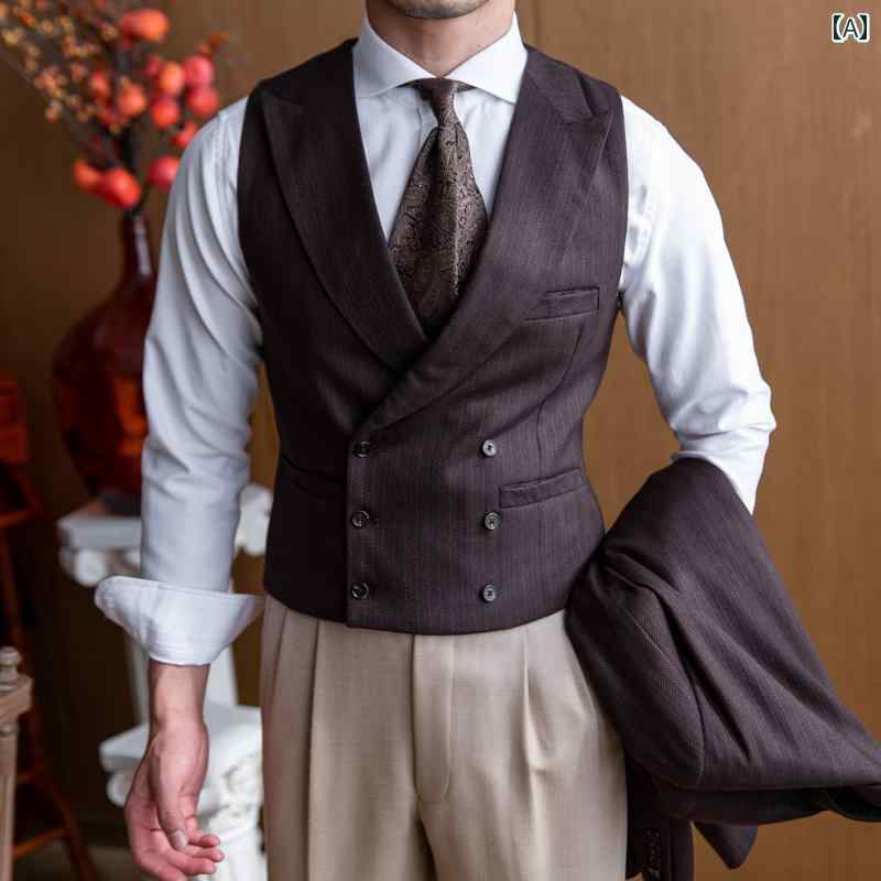 メンズ 紳士 メンズ ベスト チョッキ カジュアル ビジネス 通勤 レトロ シンプル おしゃれ 結婚式 パーティー