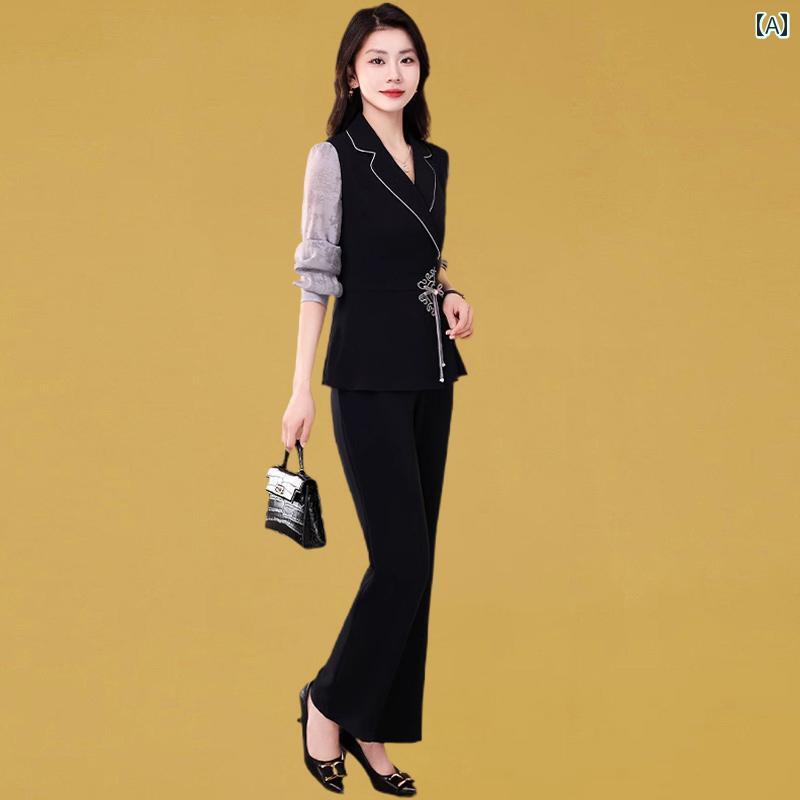 レディース レディース 夏 ファッション ママ カジュアル 2点 セット エレガント パンツ