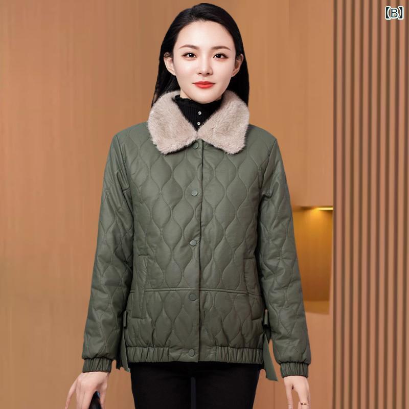 ダウン ジャケットコットン レディース 秋冬 豪華感 コート 小柄 ショート かわいい