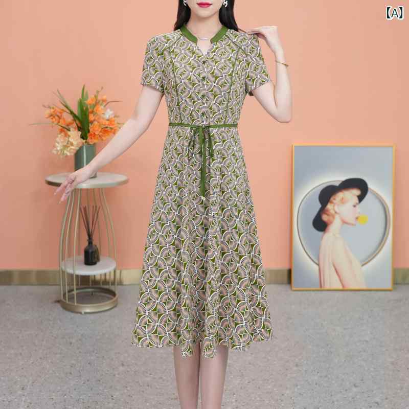 レディース 夏 半袖 ワンピース ドレス Aライン エレガント おしゃれ きれいめ イベント パーティー 女子会 フォーマル お呼ばれ 仕事 ビジネス 衣装 ディナー デート アップ