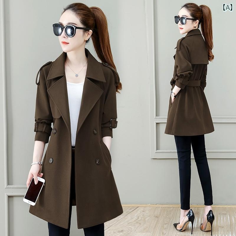レディース 春秋 トレンチコート Aライン 婦人服 おしゃれ きれいめ カジュアル イベント お呼ばれ ビジネス 通学 通勤 ディナー アップ
