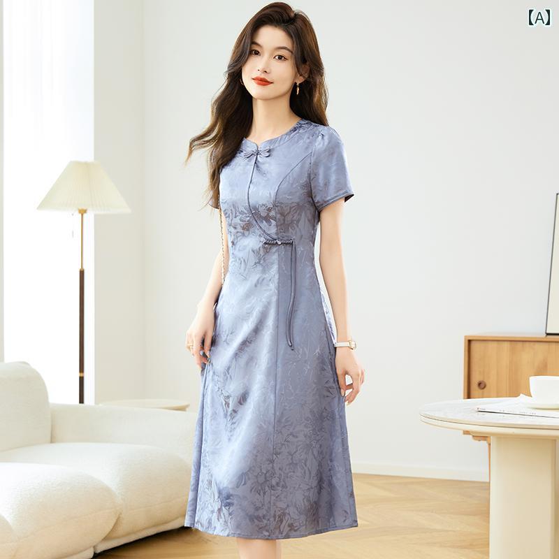 ワンピース シンプル カジュアル 普段着 大人 きれいめ 上品 マルチシーン レディース ファッション 大きめサイズ 夏