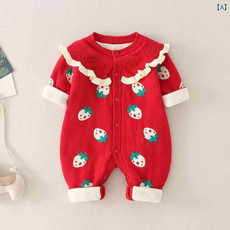 カバーオール ベビー服 長袖 ジャンプ スーツ 春秋 シームレス 赤ちゃん 女の子 セーター かわいい 新生児 服 プリンセス 生後1ヶ月 冬