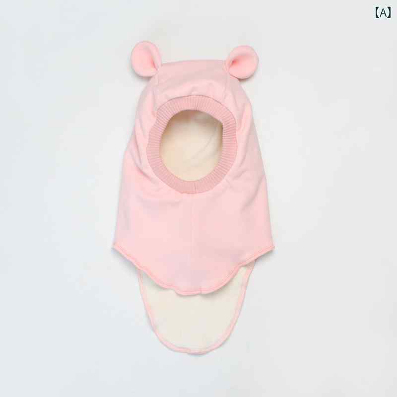 ベビー 帽子 防寒 かわいい 冬 暖かい 厚手 スカーフ オールインワン キャップ 新生児 ネックウォーマ..