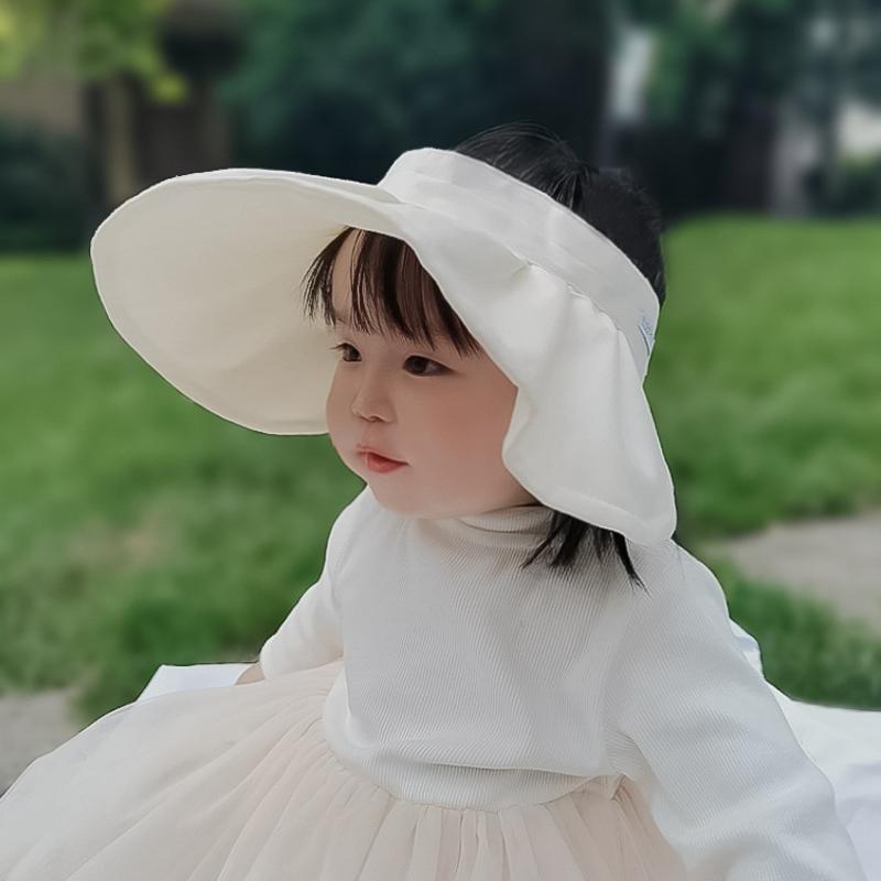 サンバイザー ベビー 帽子 キャップ ひさし帽 通気性 軽量 日除け 薄手 日除け 幼児 赤ちゃん 装飾 夏 ..