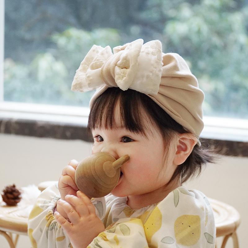 ベビー 帽子 かわいい 春秋冬 女の子 赤ちゃん キャップ レース リボン おしゃれ インディアン 幼児 柔らかい