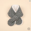 ベビー 赤ちゃん キッズ 秋冬 チェックもこもこマフラー 子供 暖かい 防寒 保温 かわいい おしゃれ 柔らかい 快適 韓国 外遊び レジャー アウトドア 撮影