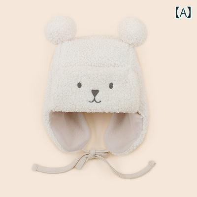 ベビー 帽子 防寒 かわいい 韓国 暖かい 男の子 女の子 冬 アウトドア キャップ 防風 柔らかい キッズ 耳保護 厚手