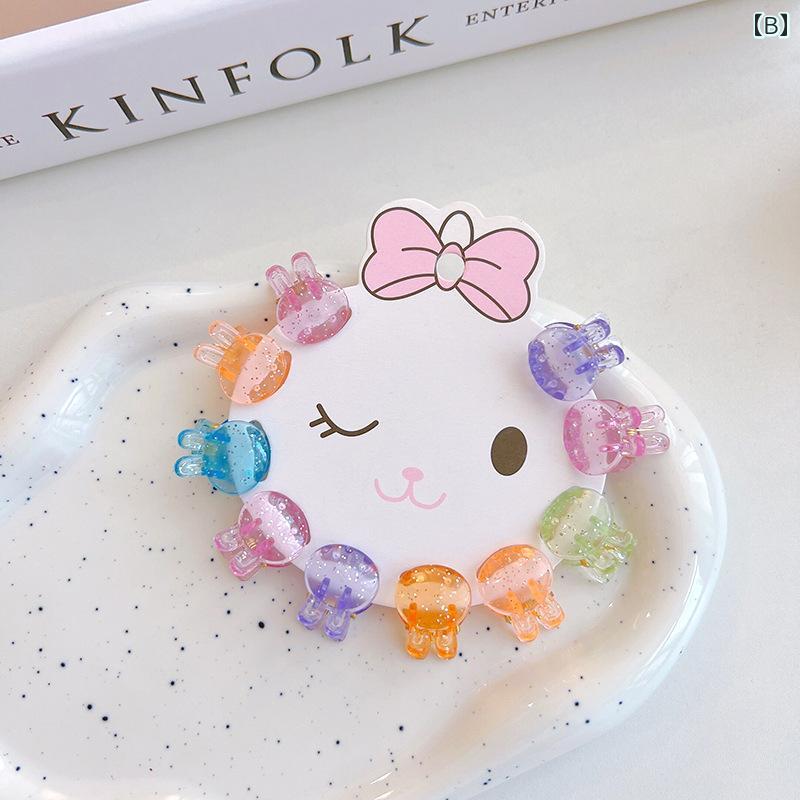 ヘアアクセサリー 女の子 カラフル 小さめ グラバー ベビー ヘアピン 幼児 ギフト ...