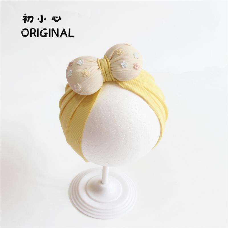 ベビー 帽子 かわいい ターバンキャップ 洗濯可能 サイズ調整 通気性 頭 ヘッド 保護 幼児 赤ちゃん 装飾 夏 屋外 外出 レジャー 幼児 子供